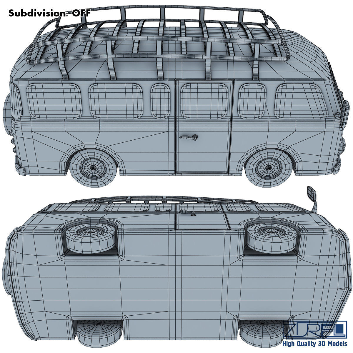 Toy Retro Bus 3D model_14