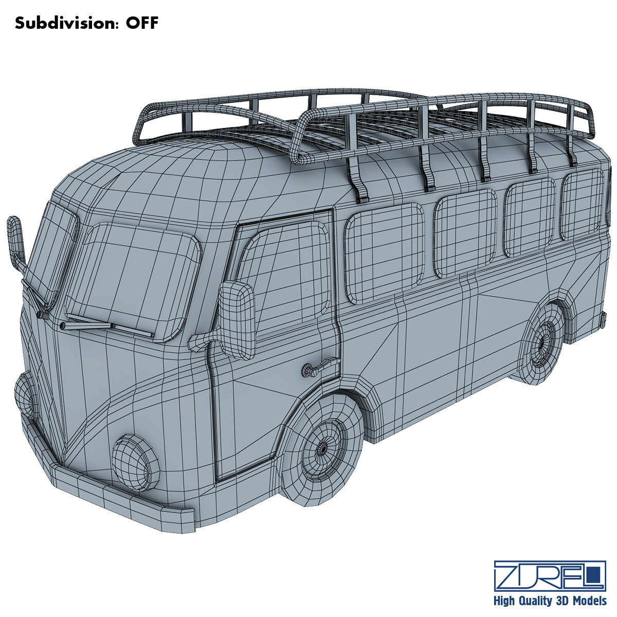 Toy Retro Bus 3D model_8