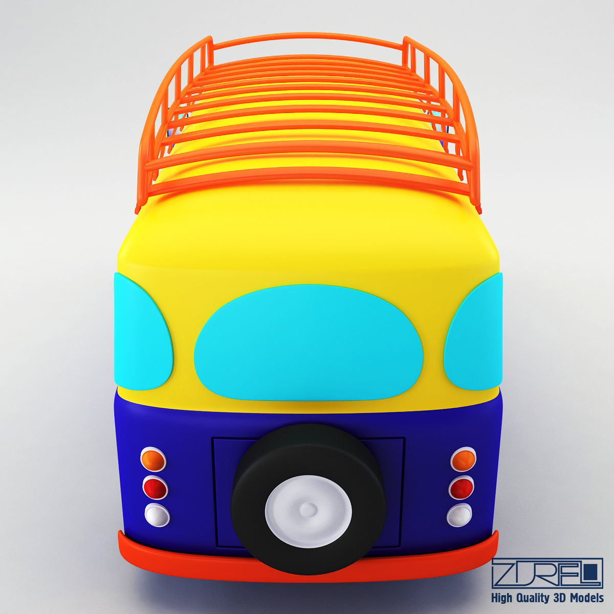 Toy Retro Bus 3D model_5