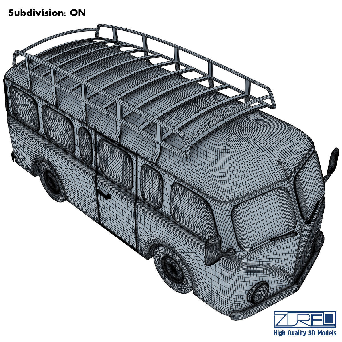 Toy Retro Bus 3D model_11