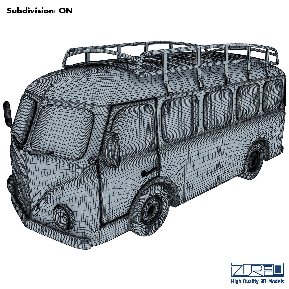Toy Retro Bus 3D model_7