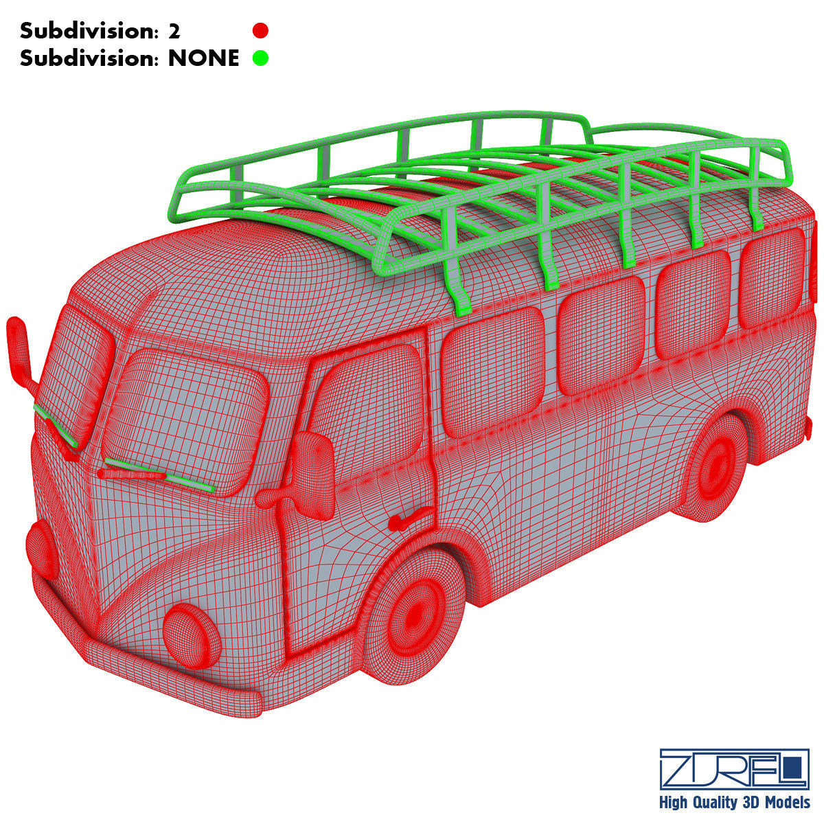 Toy Retro Bus 3D model_15