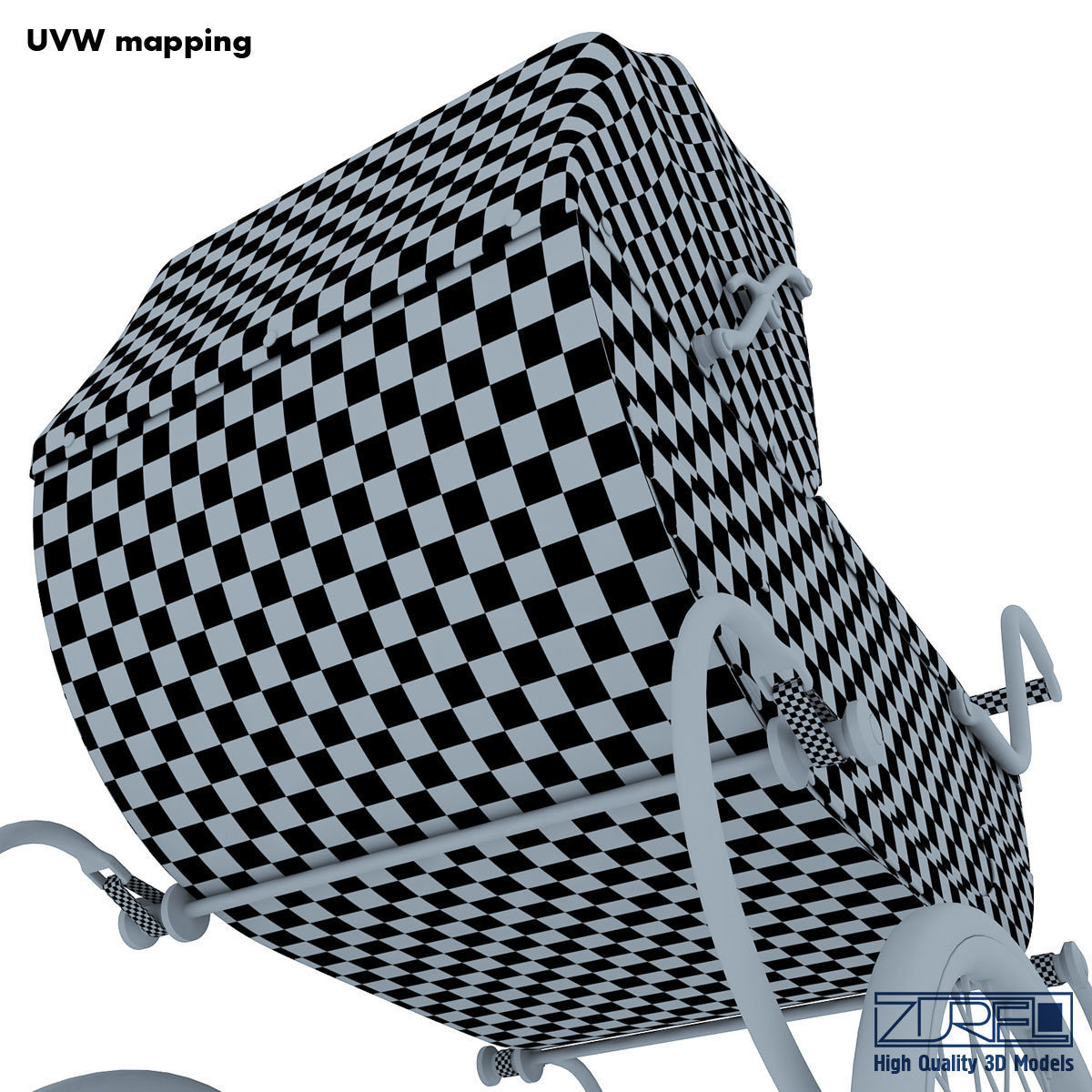 Pram retro 3D model_30