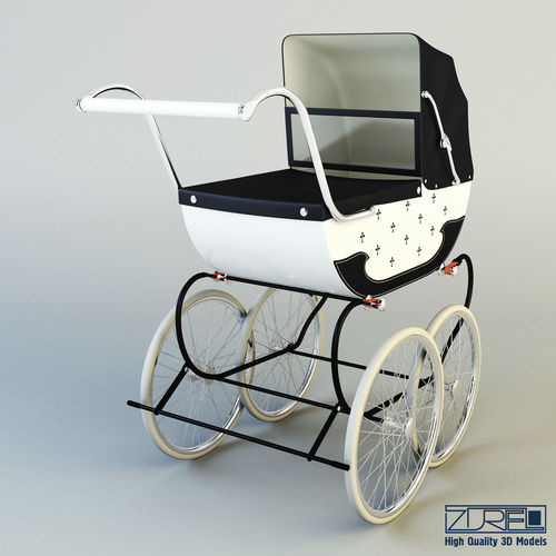 Pram retro 3D model