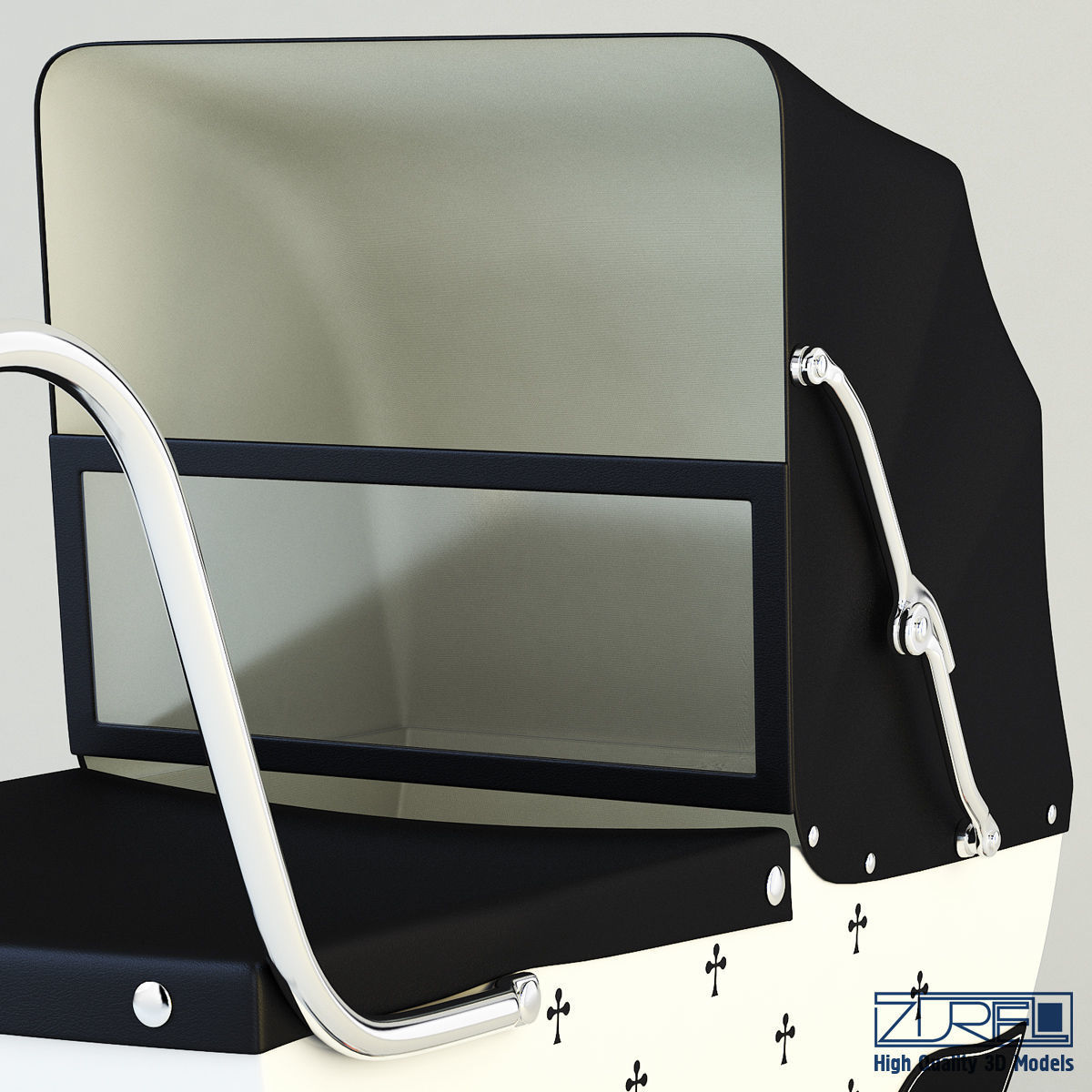 Pram retro 3D model_5