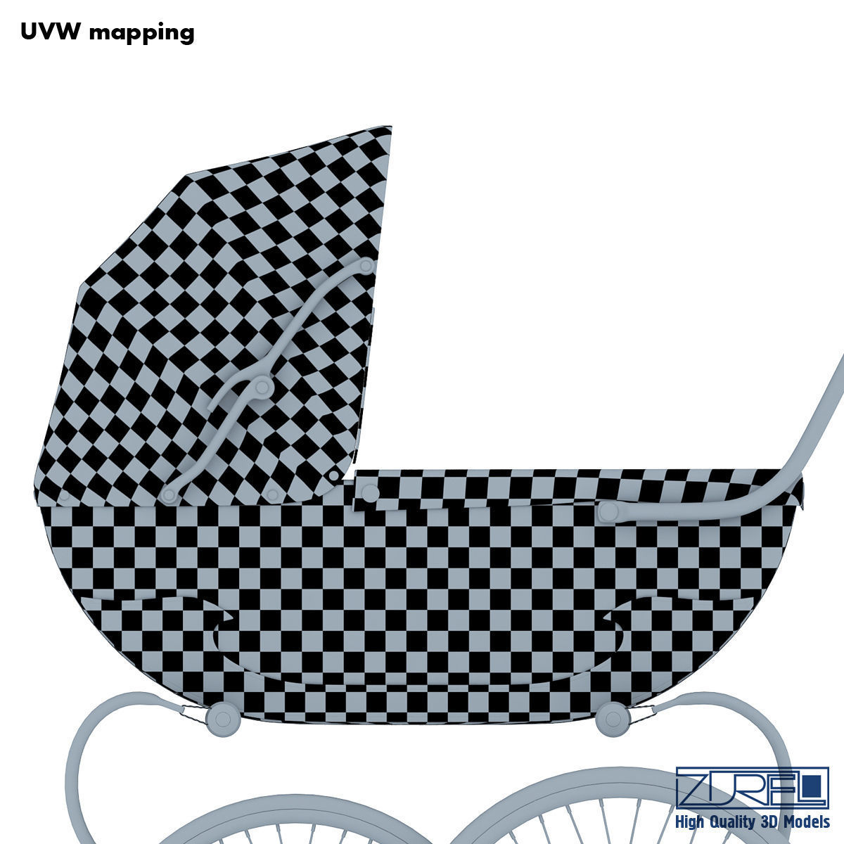 Pram retro 3D model_27