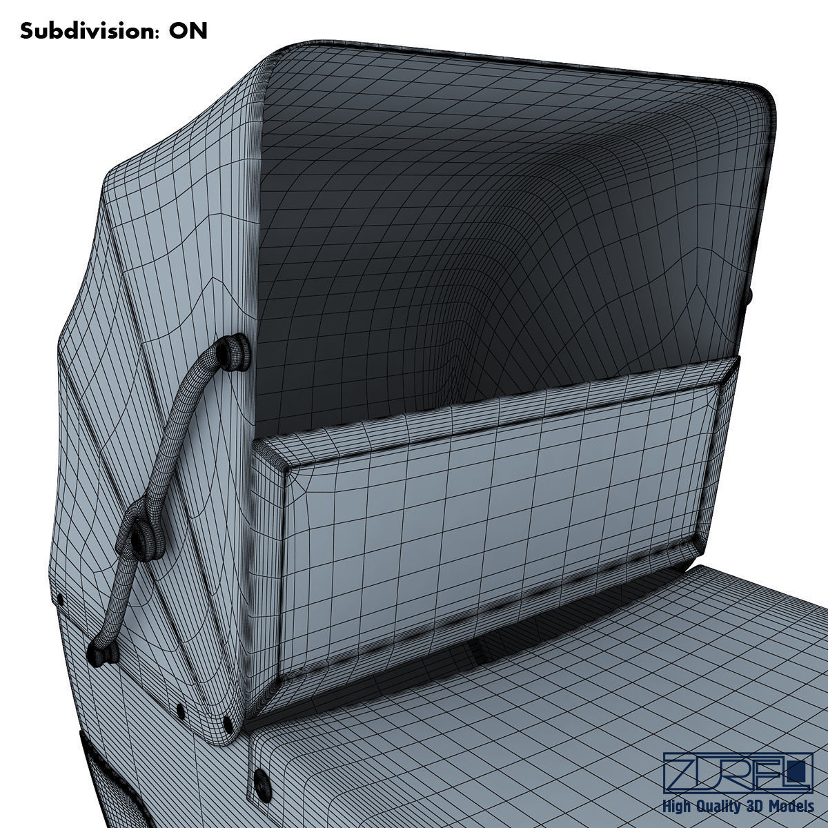 Pram retro 3D model_17