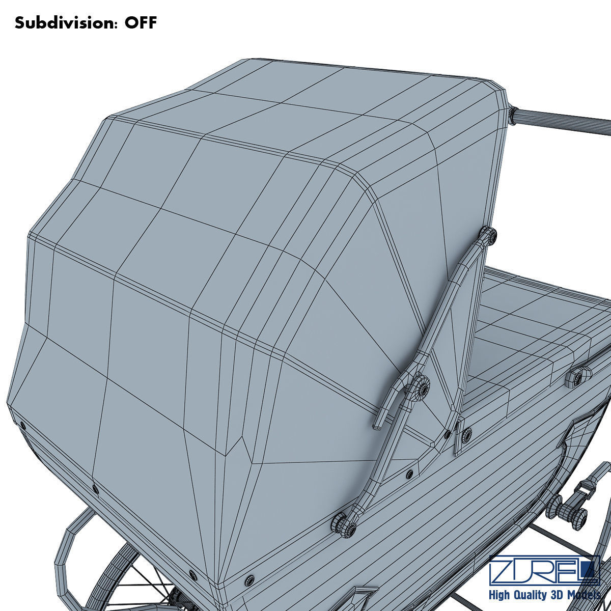 Pram retro 3D model_20