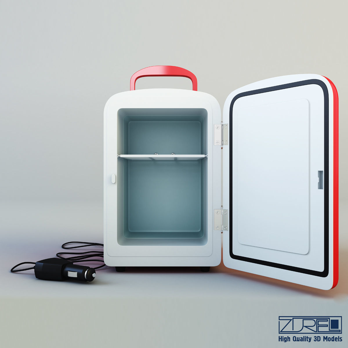 Mini fridge 3D model_4