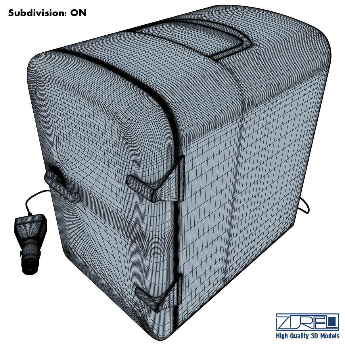 Mini fridge 3D model_8