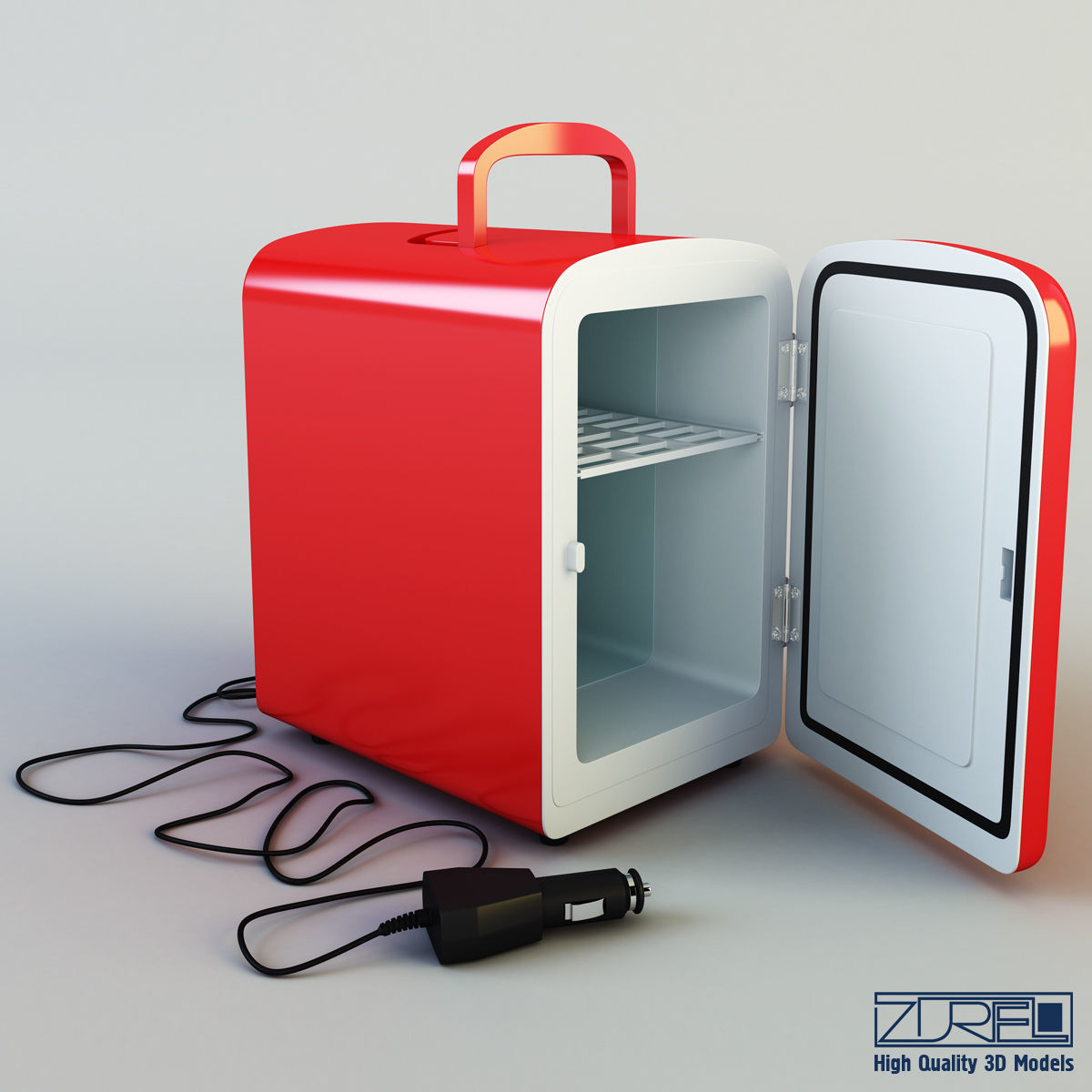 Mini fridge 3D model_3