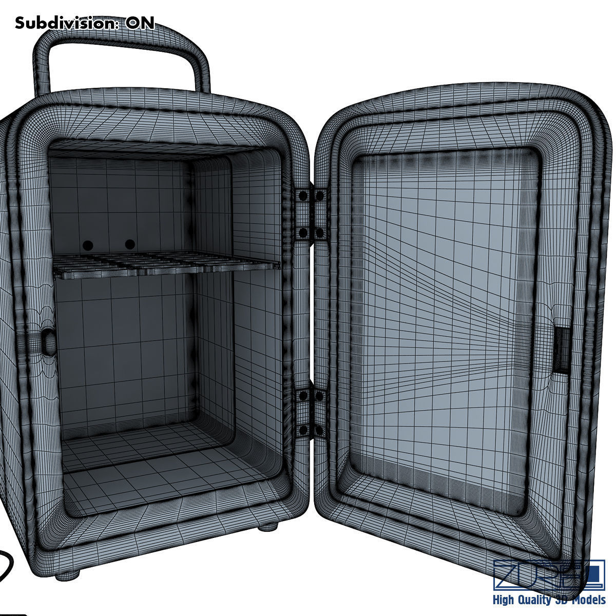 Mini fridge 3D model_16