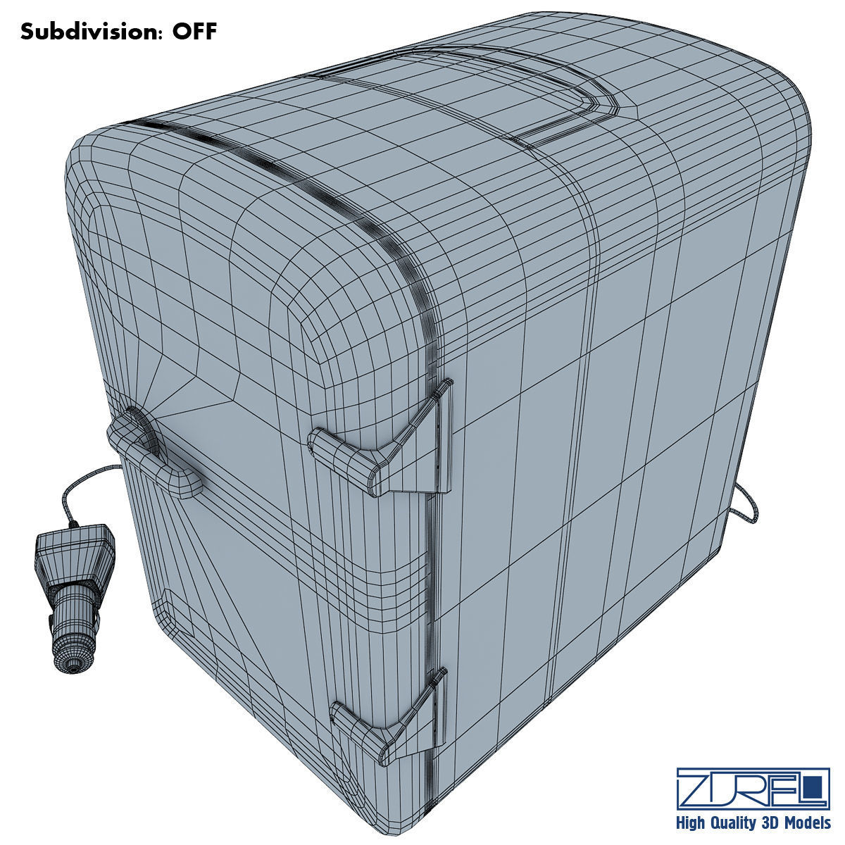 Mini fridge 3D model_9