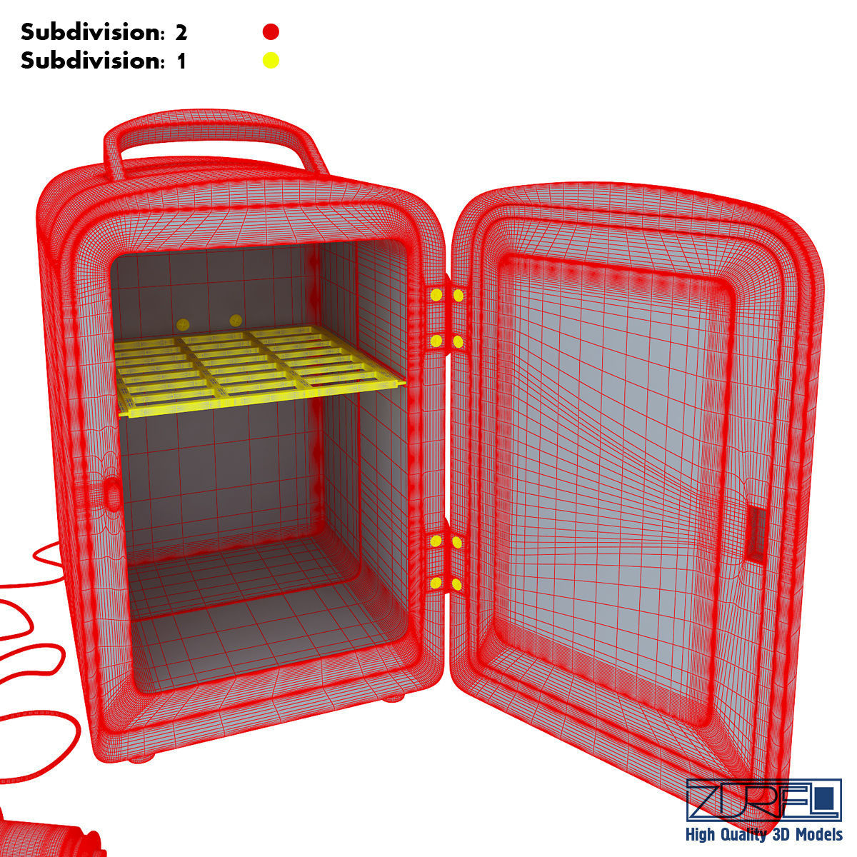 Mini fridge 3D model_33