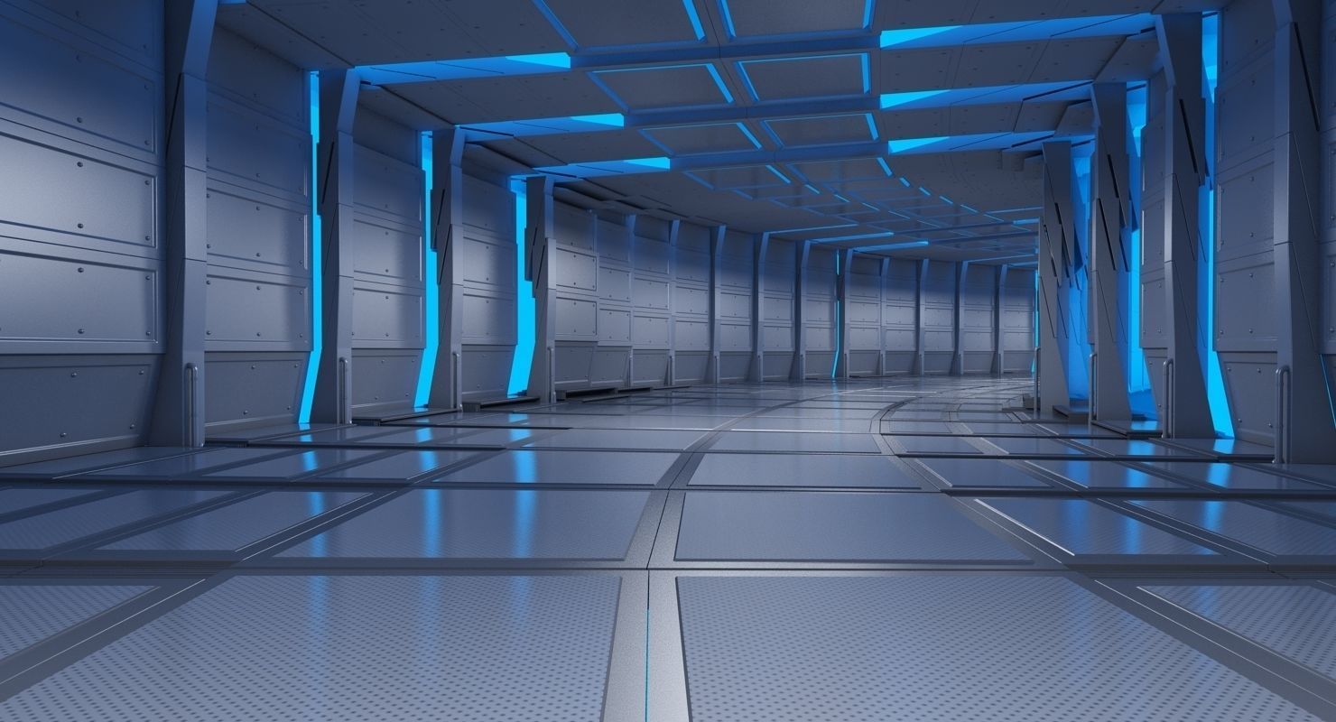 Futuristic Breathing Tunnel Curved Animated 3D model_4