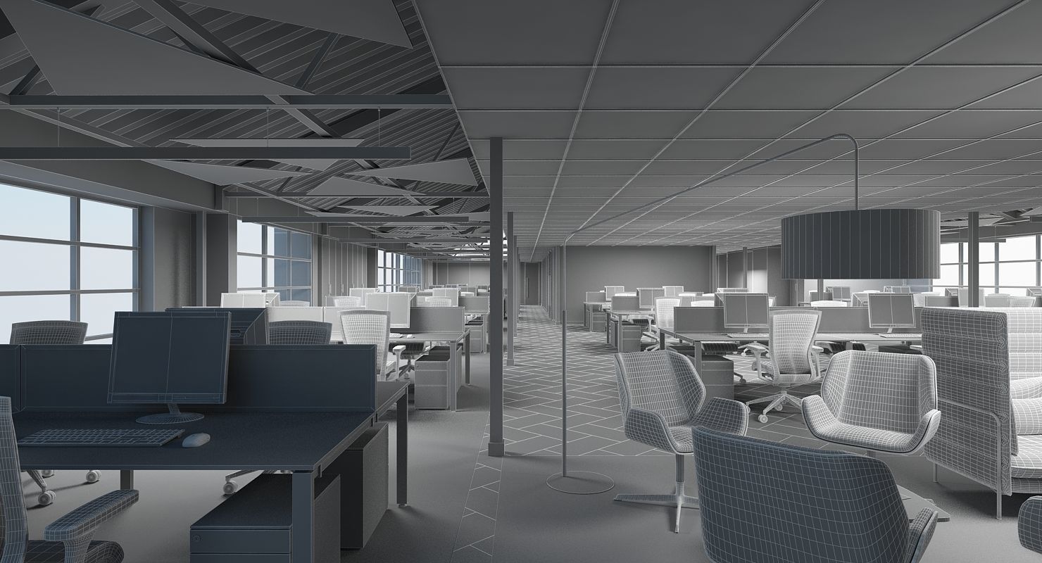 Full Office Interior 8 3D model_10