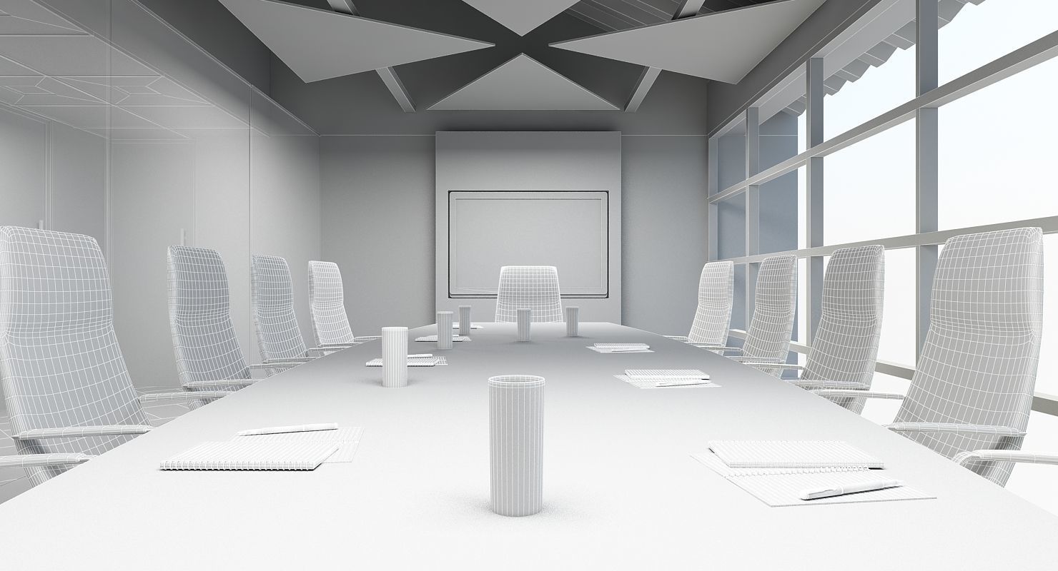 Full Office Interior 8 3D model_12