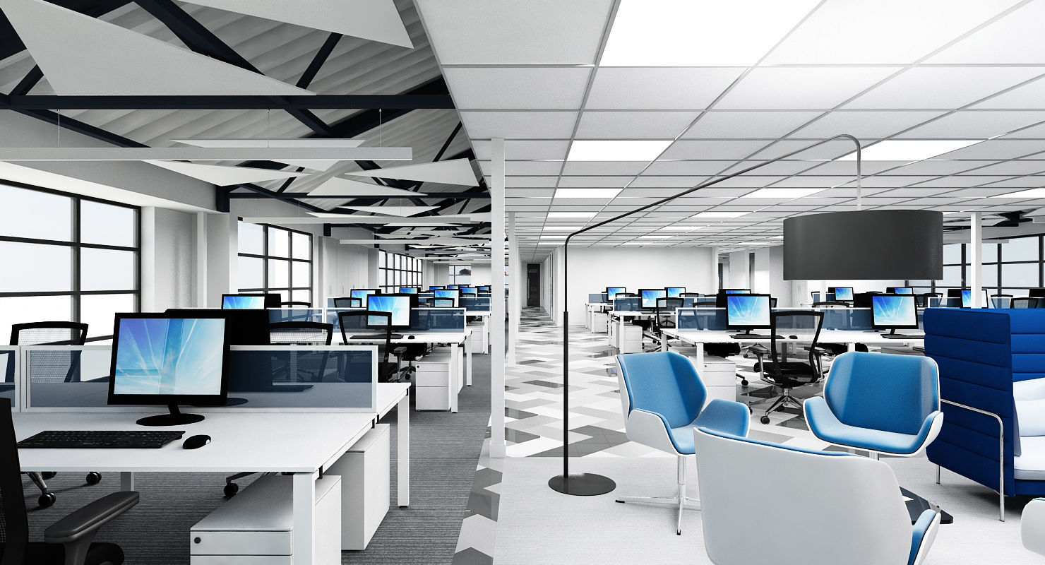 Full Office Interior 8 3D model_4
