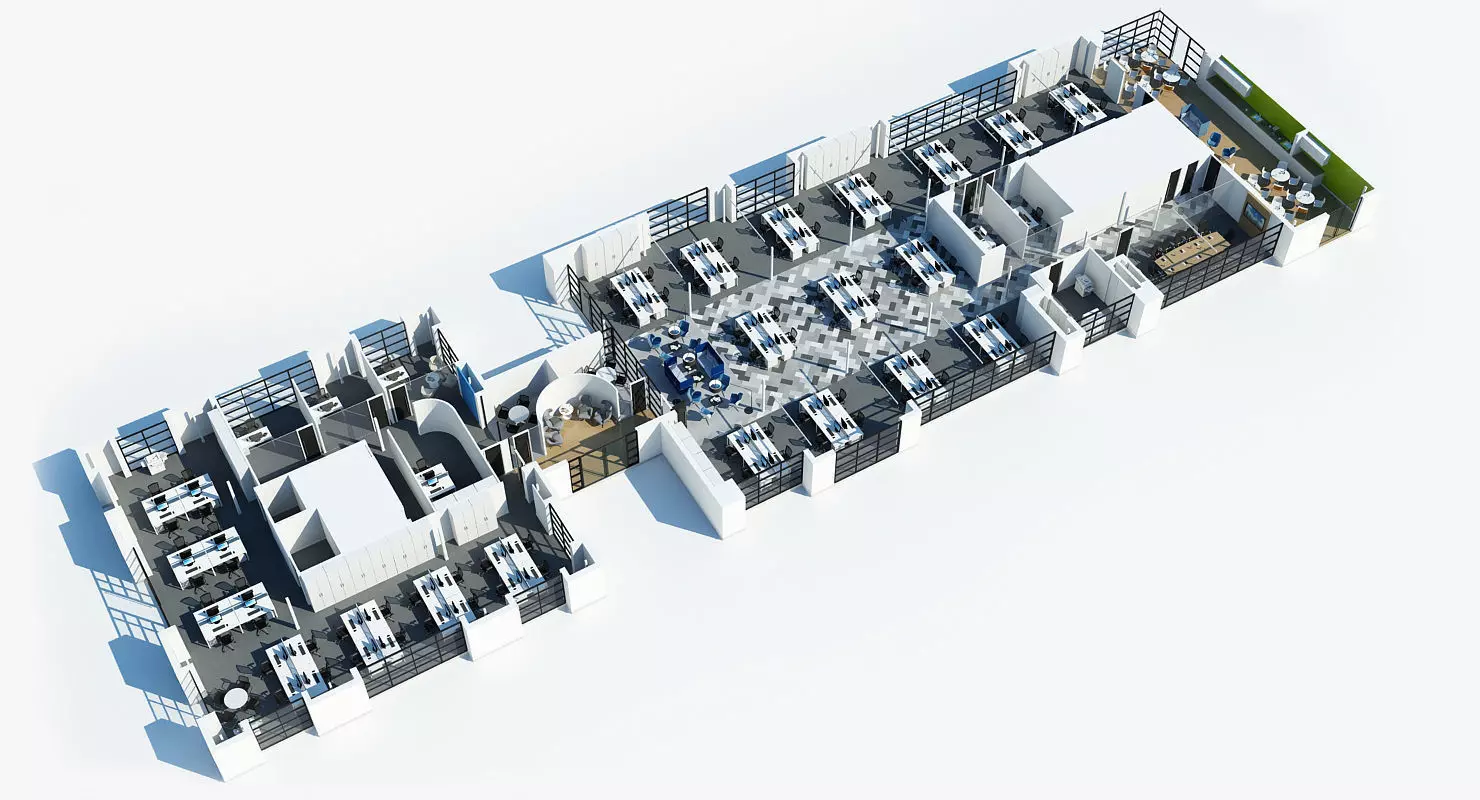 Full Office Interior 8 3D model_0