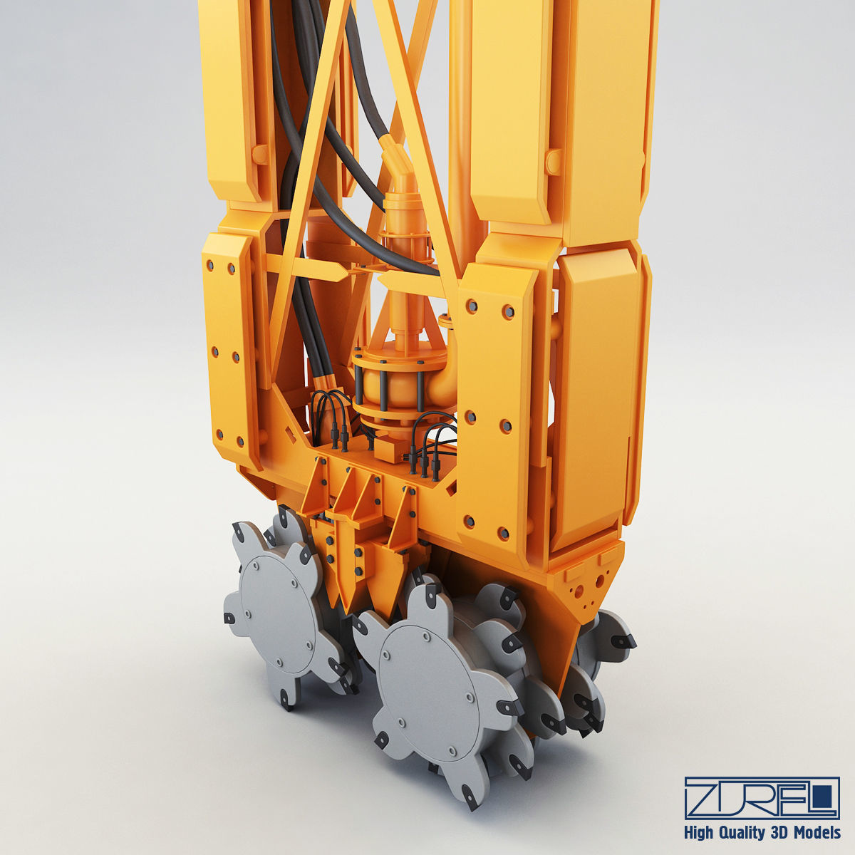 Drilling rig Low-poly 3D model_2