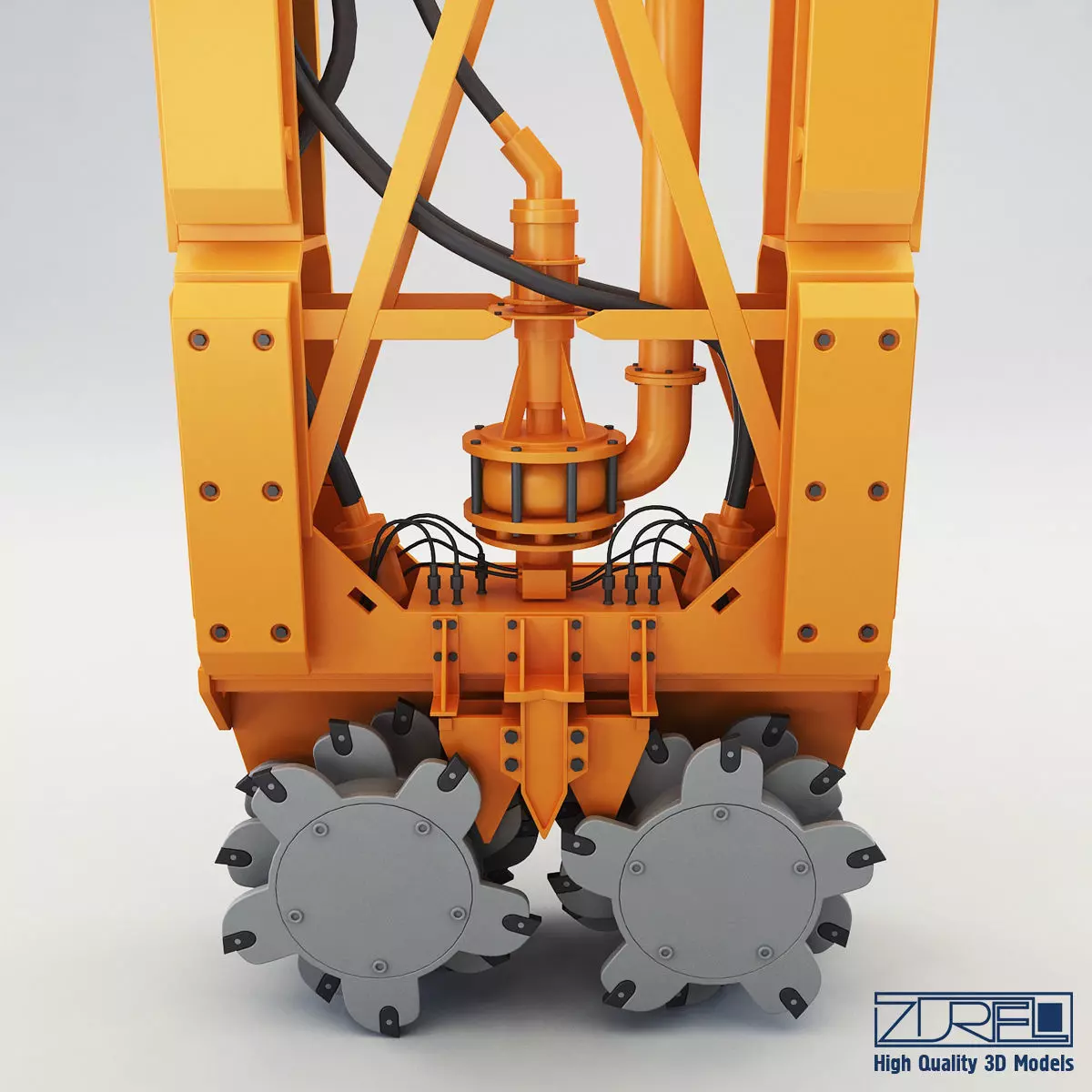 Drilling rig Low-poly 3D model_0