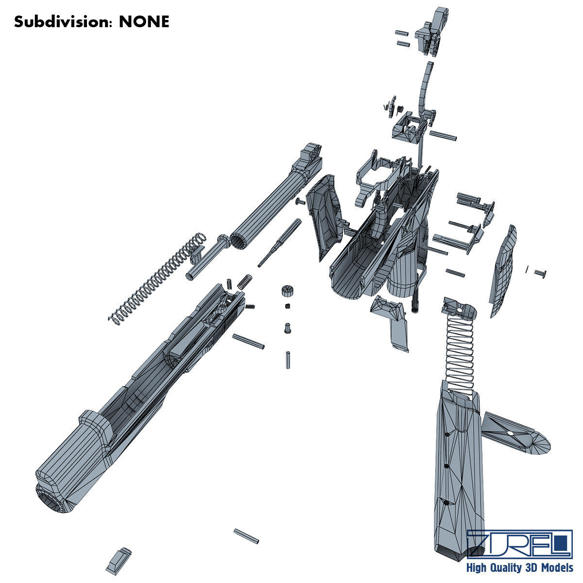 CZ 75 Low Poly v 1 Low-poly 3D model_30