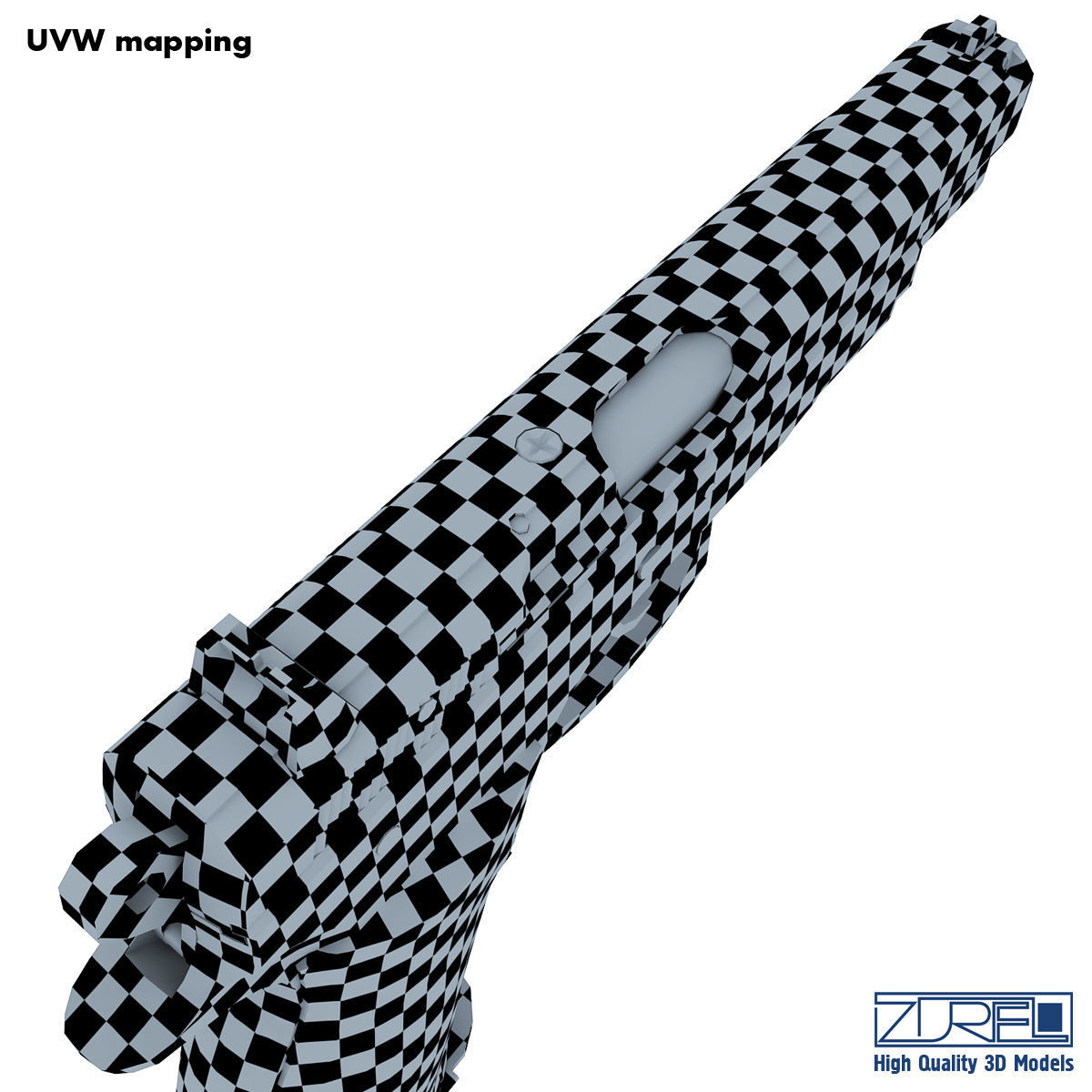 CZ 75 Low Poly v 1 Low-poly 3D model_36