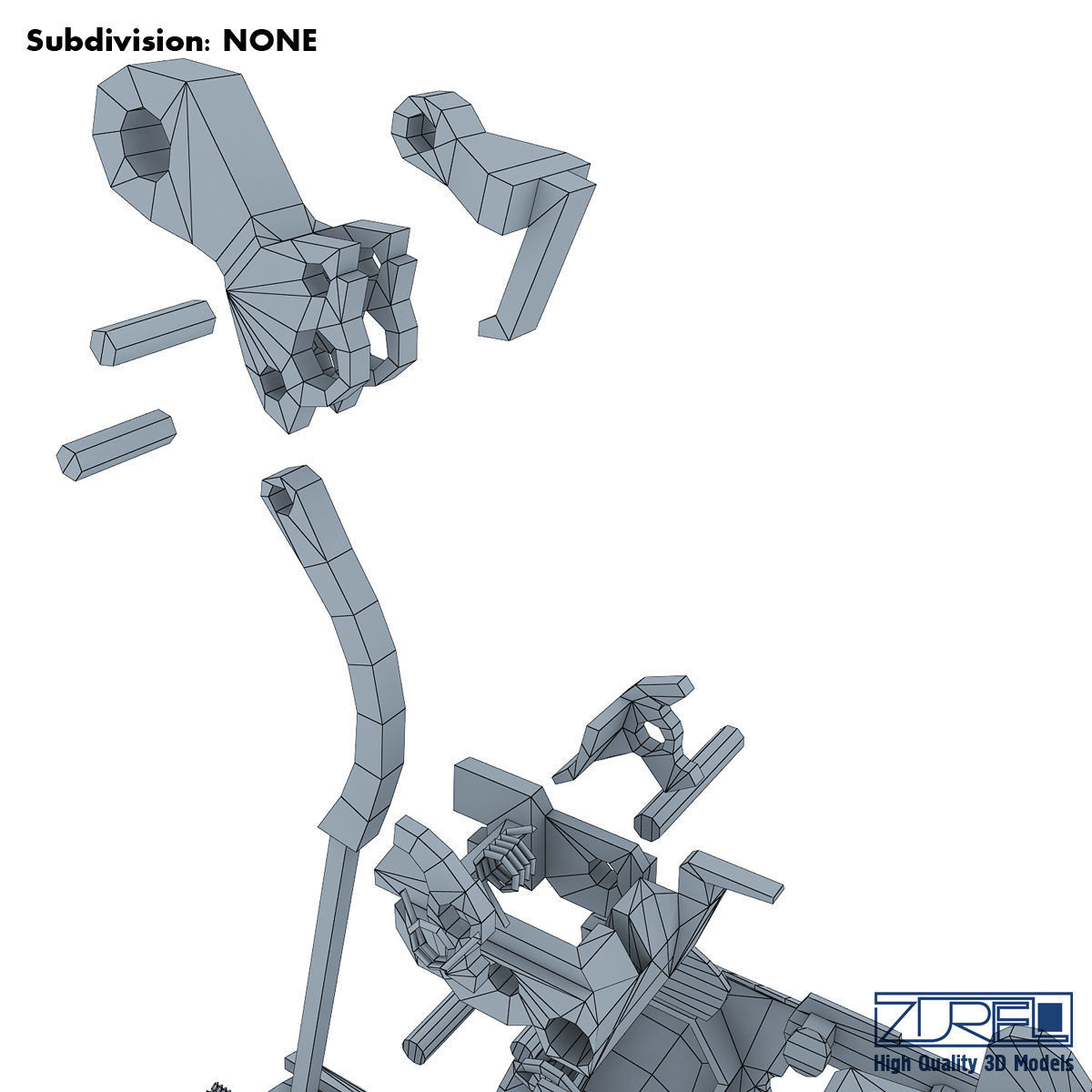 CZ 75 Low Poly v 1 Low-poly 3D model_19