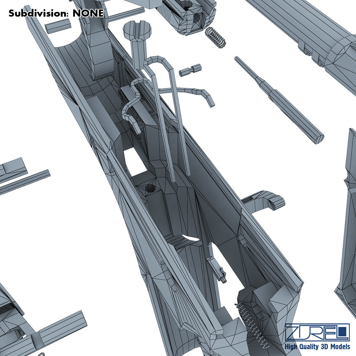 CZ 75 Low Poly v 1 Low-poly 3D model_21