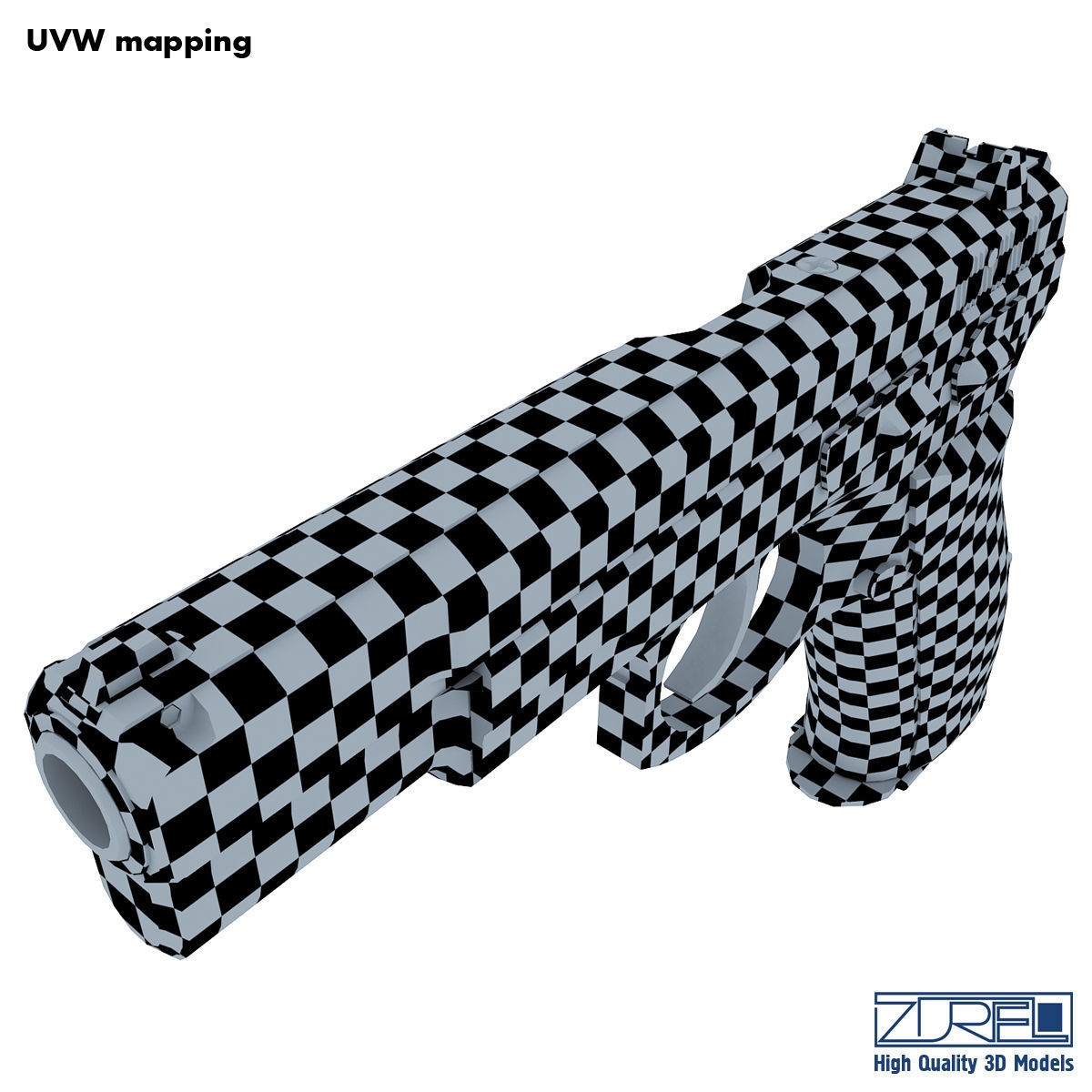 CZ 75 Low Poly v 1 Low-poly 3D model_33