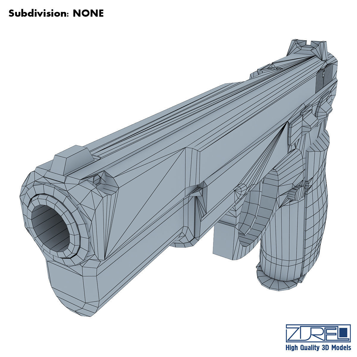CZ 75 Low Poly v 1 Low-poly 3D model_14