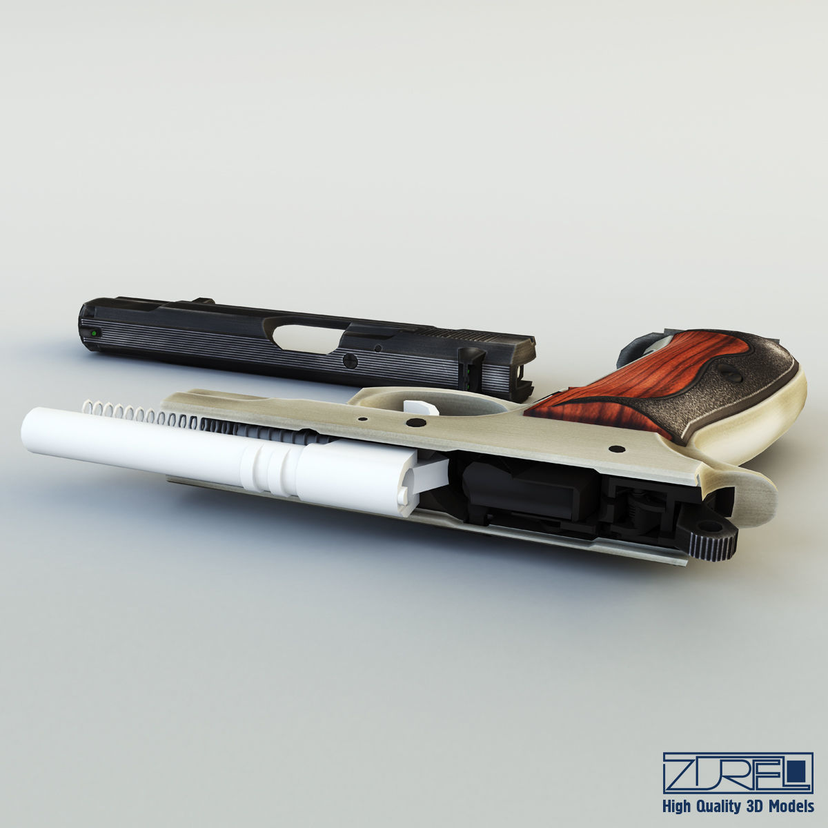 CZ 75 Low Poly v 1 Low-poly 3D model_6