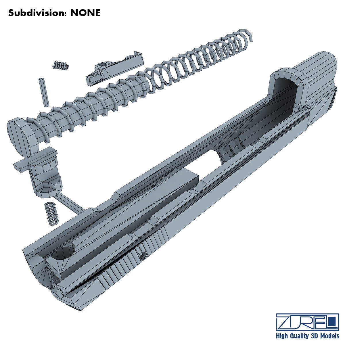 CZ 75 Low Poly v 1 Low-poly 3D model_23