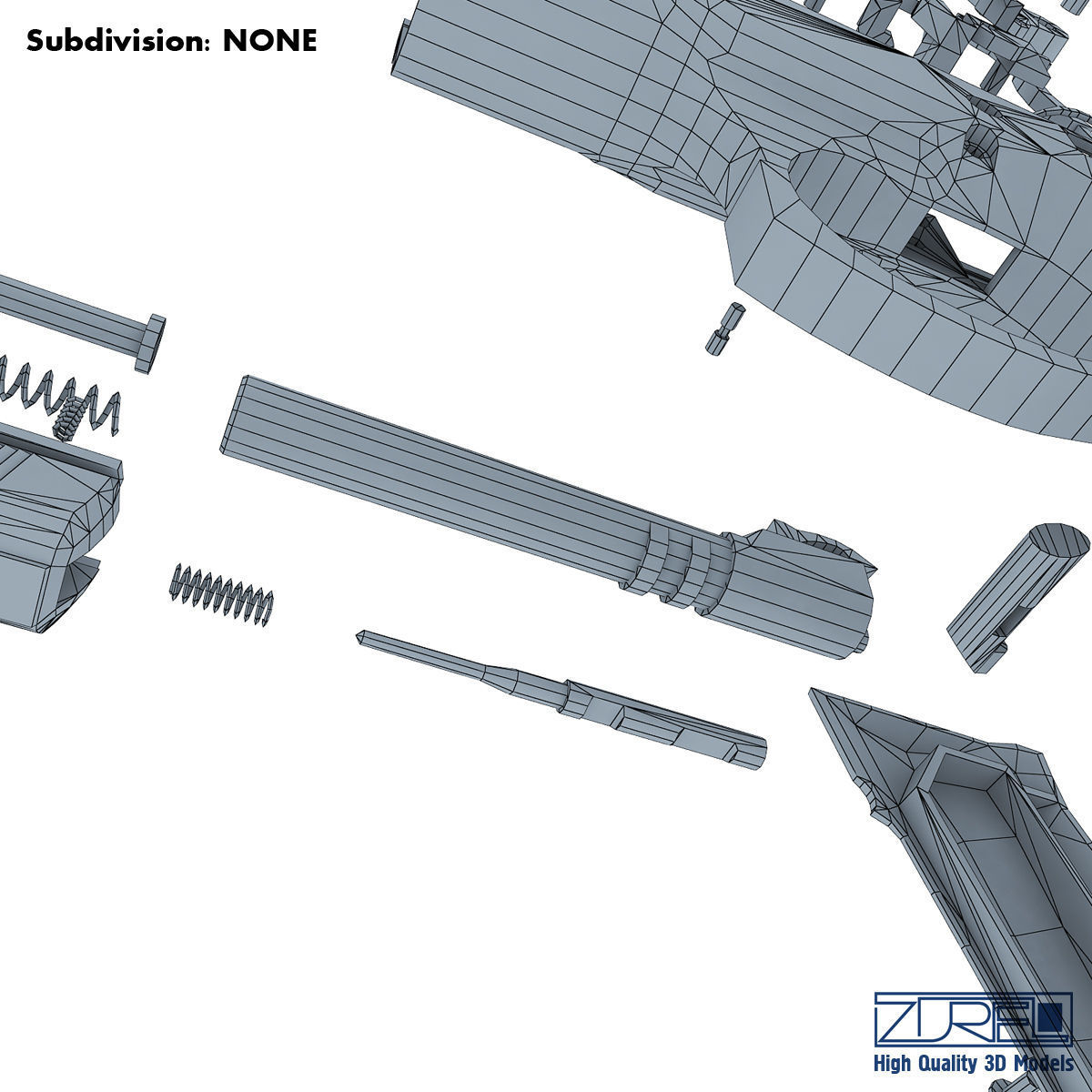 CZ 75 Low Poly v 1 Low-poly 3D model_25