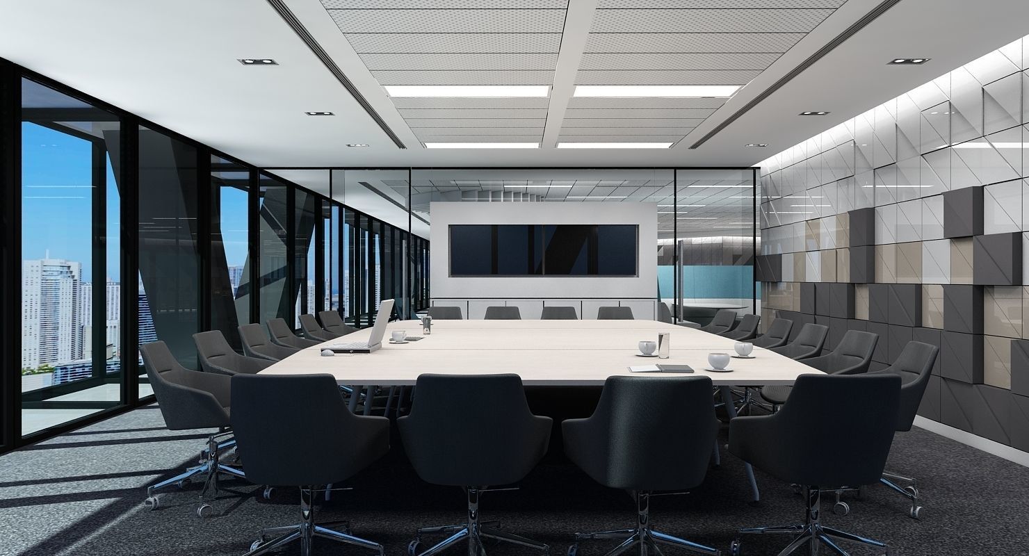 Full Office Interior 26 3D model_21