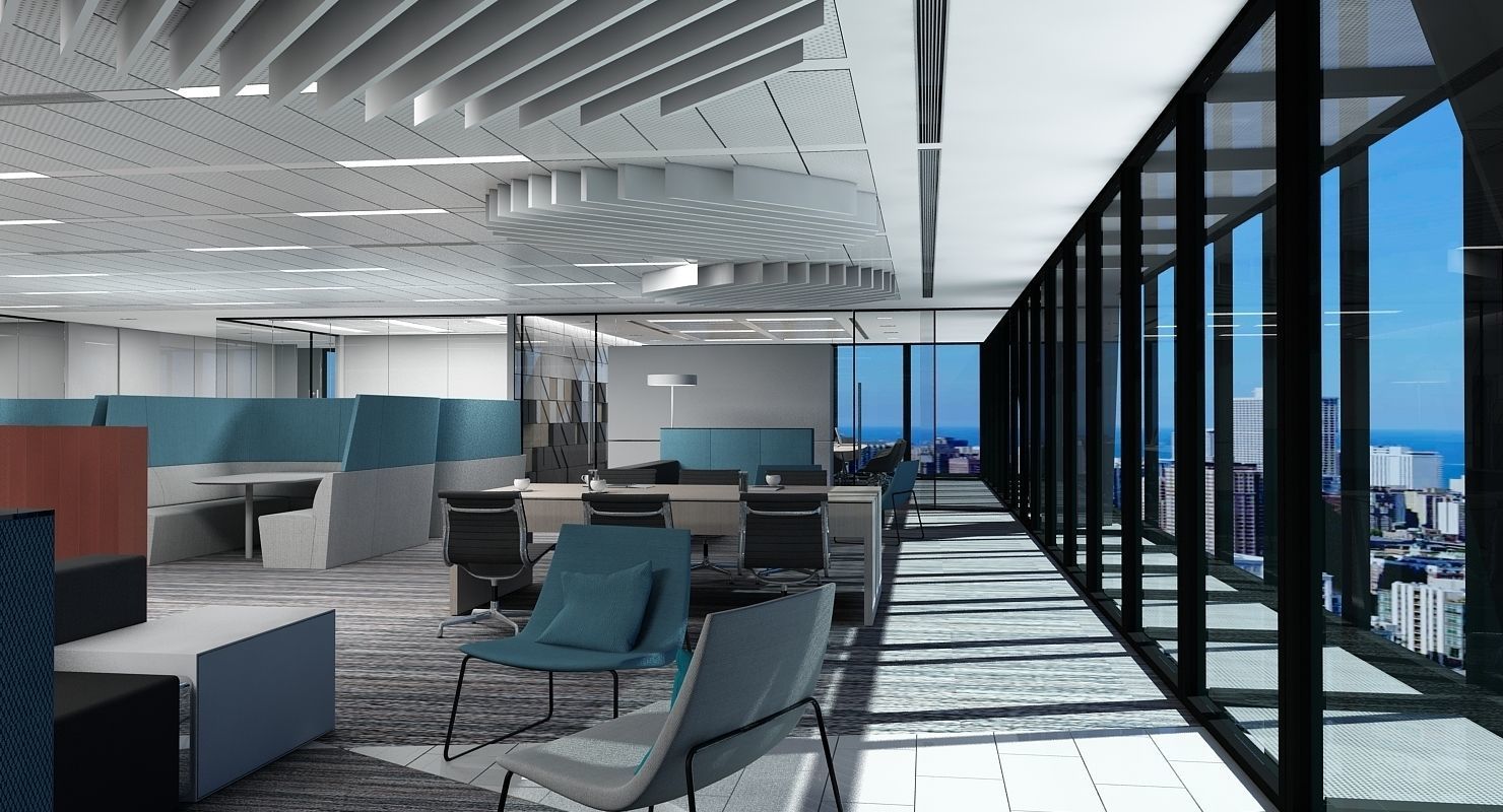 Full Office Interior 26 3D model_8