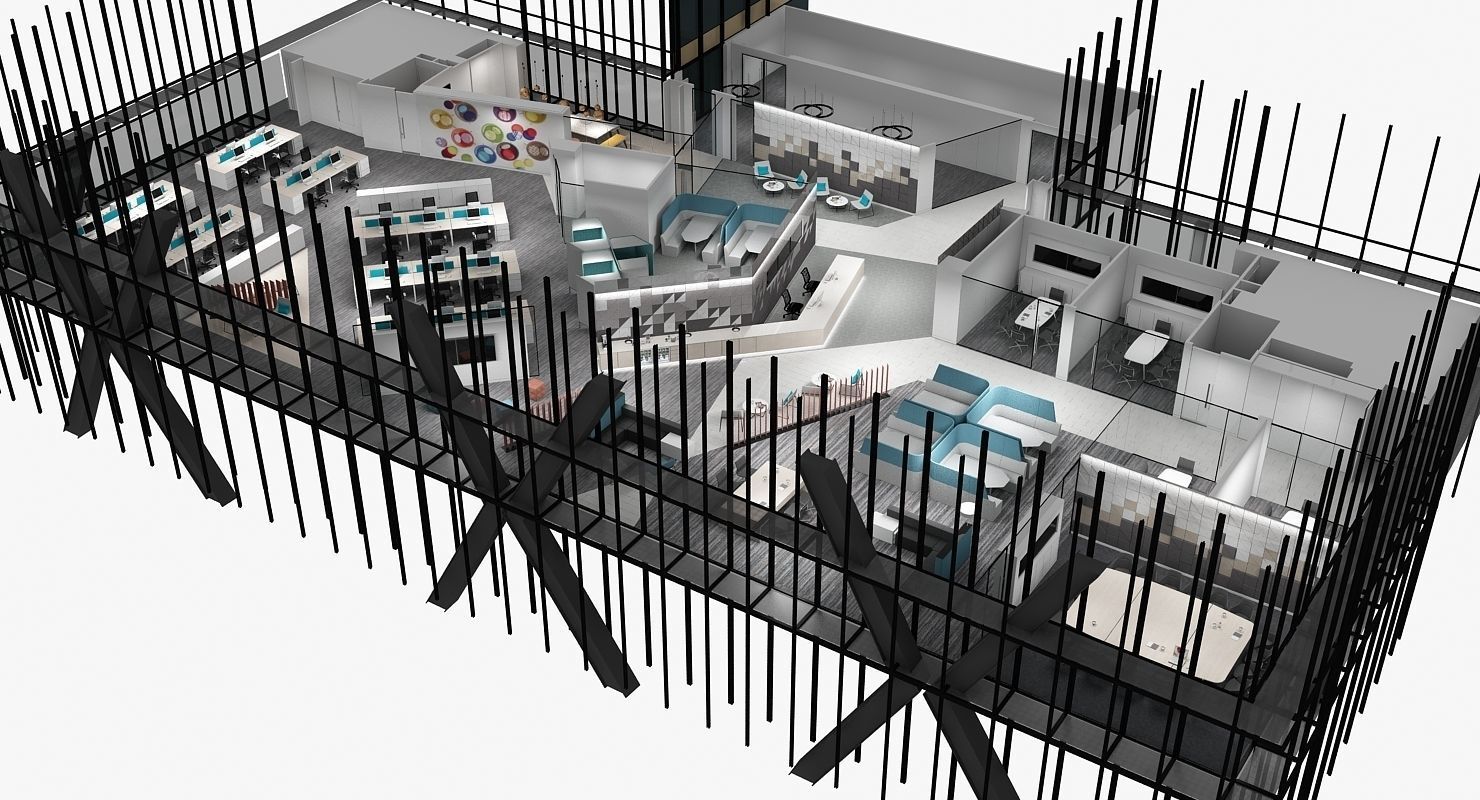 Full Office Interior 26 3D model_19