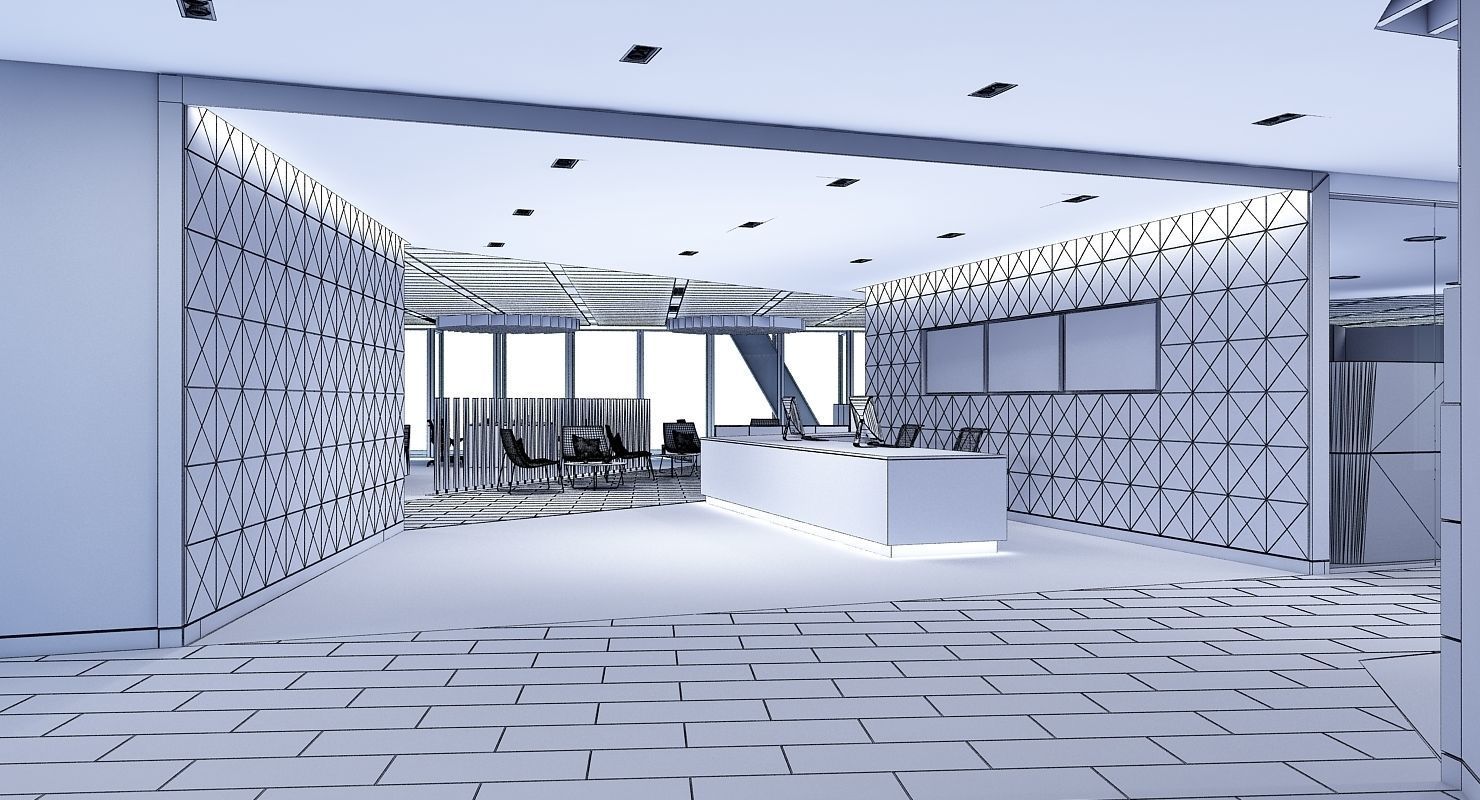 Full Office Interior 26 3D model_16