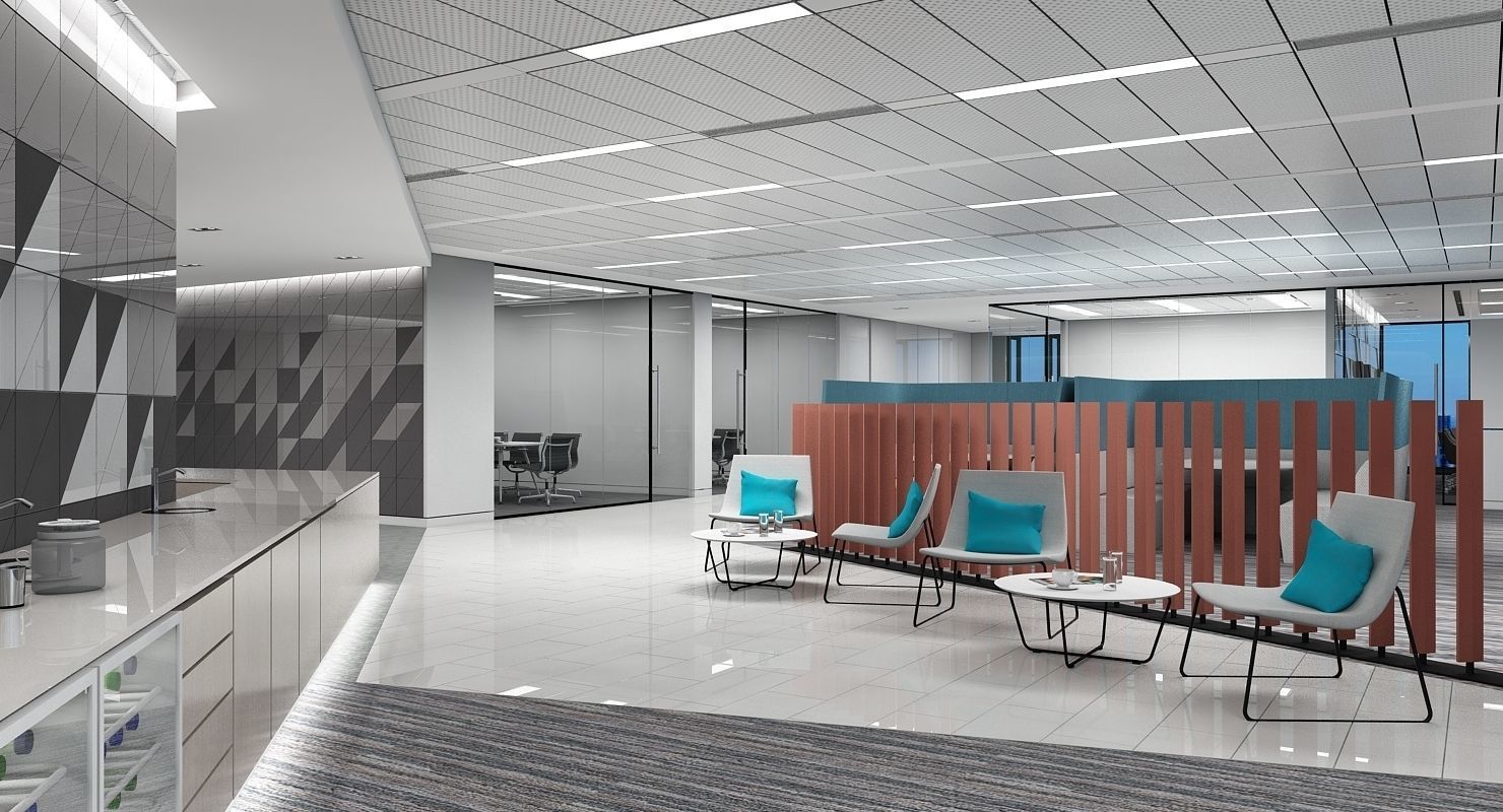 Full Office Interior 26 3D model_4