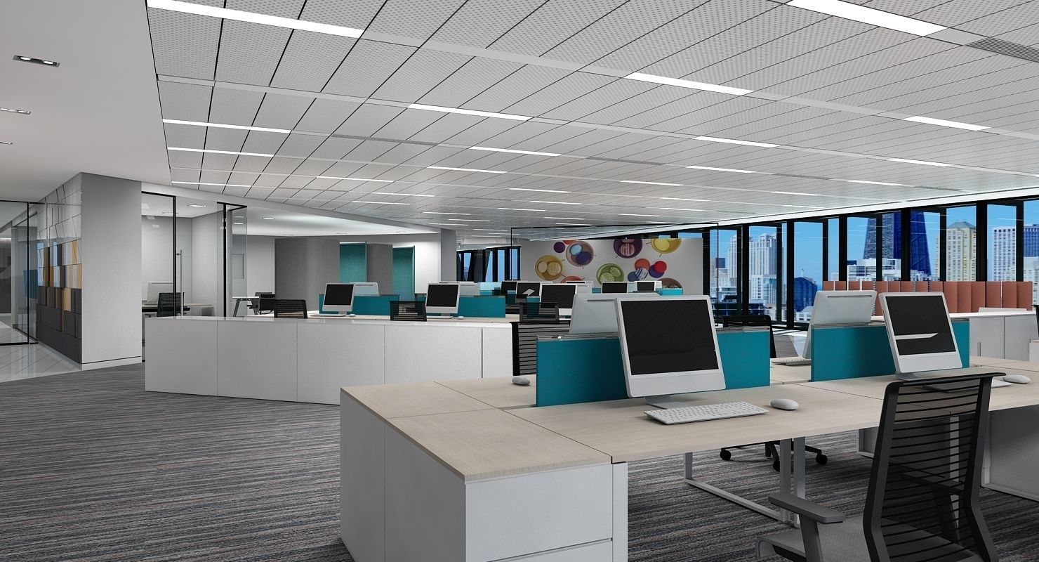 Full Office Interior 26 3D model_10