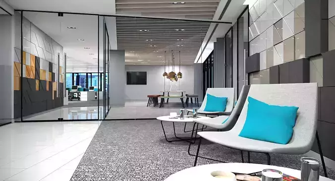 Full Office Interior 26 3D model