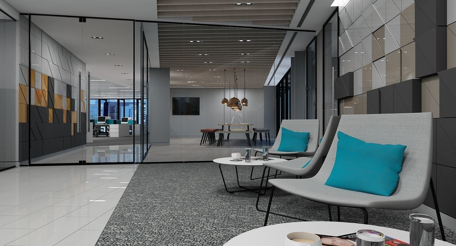 Full Office Interior 26 3D model_1