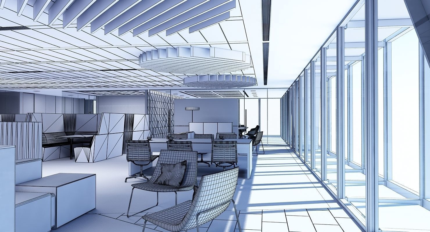 Full Office Interior 26 3D model_17