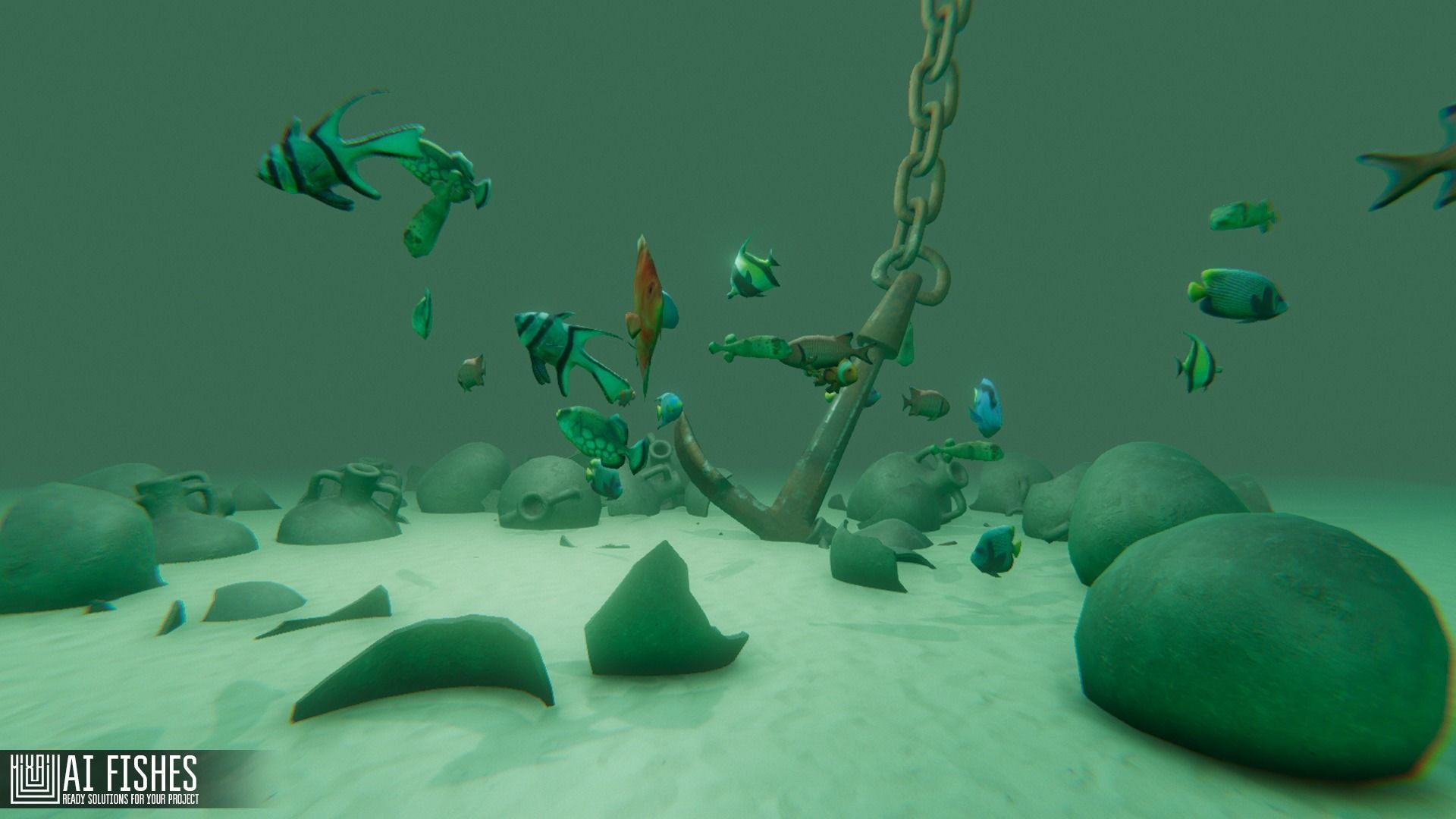 AI Fishes - ready solutions for your project for Unity Low-poly 3D model_7