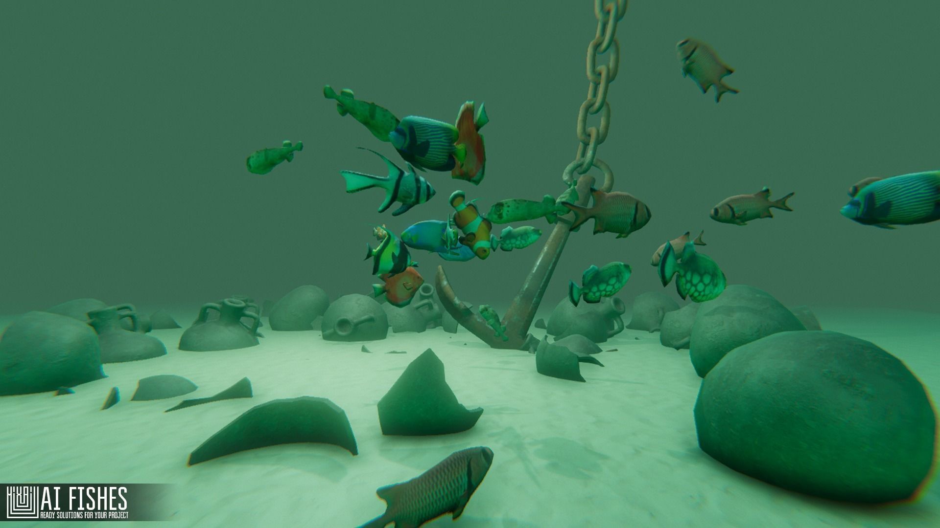 AI Fishes - ready solutions for your project for Unity Low-poly 3D model_8