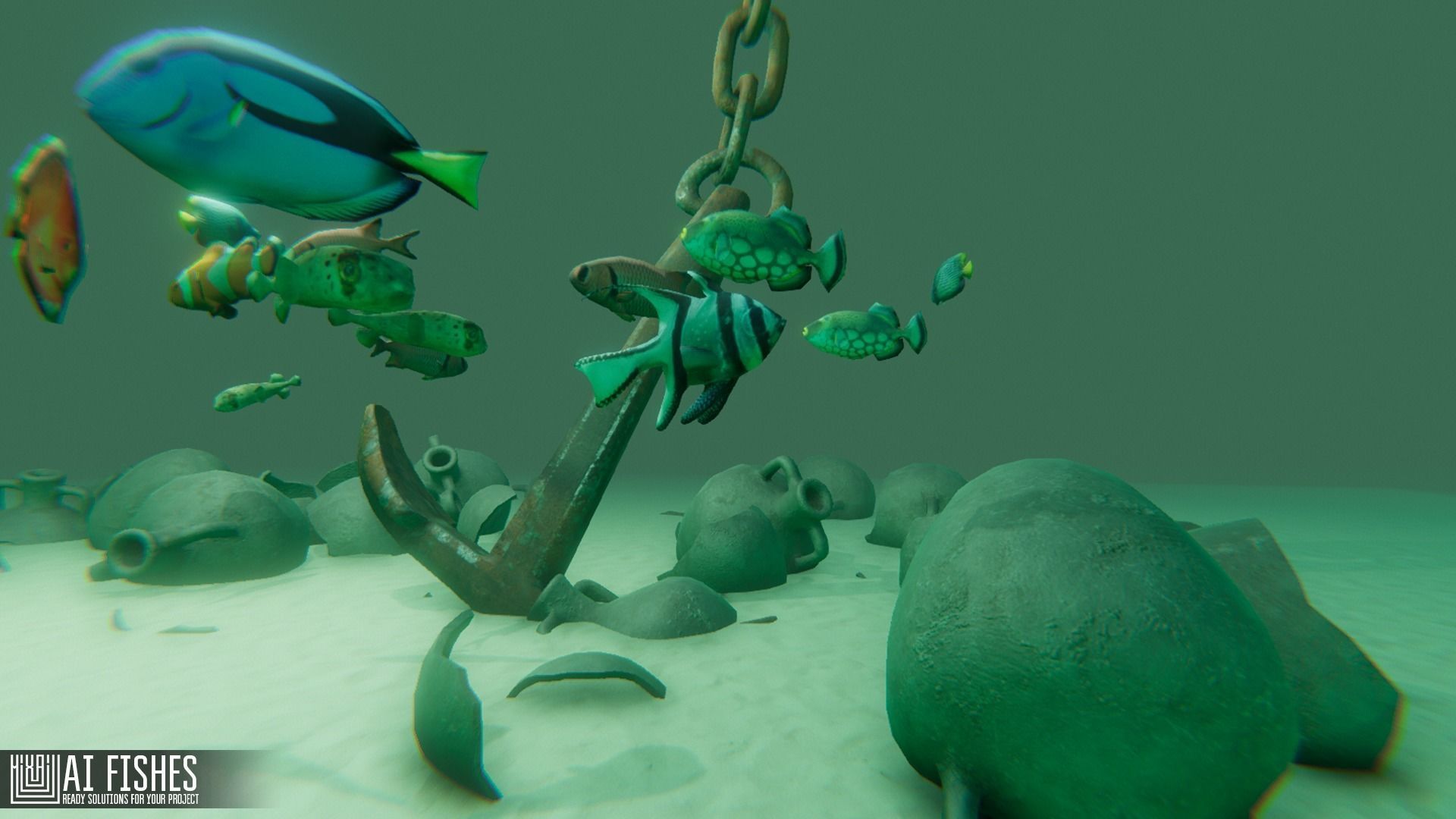 AI Fishes - ready solutions for your project for Unity Low-poly 3D model_9