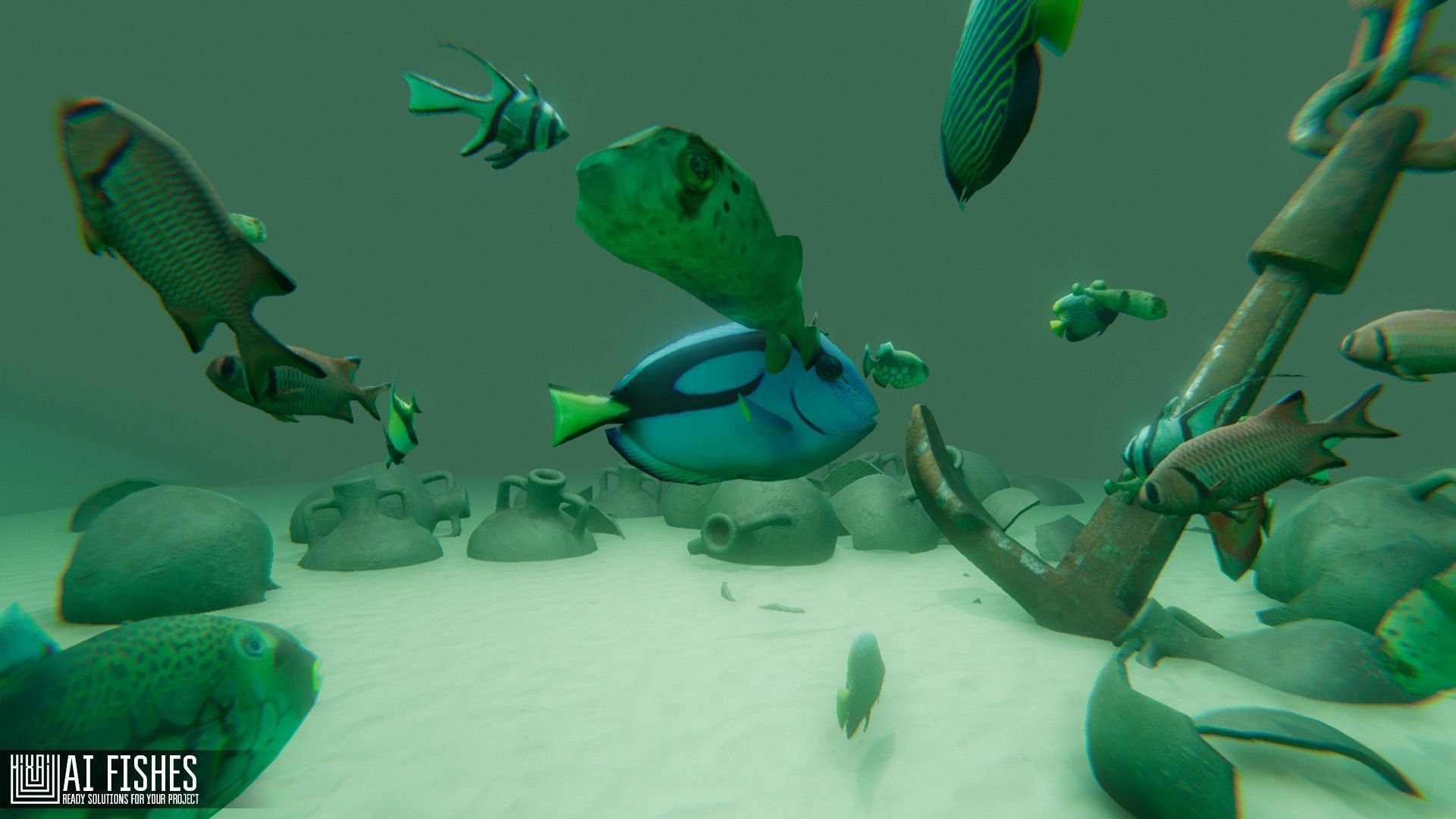 AI Fishes - ready solutions for your project for Unity Low-poly 3D model_5