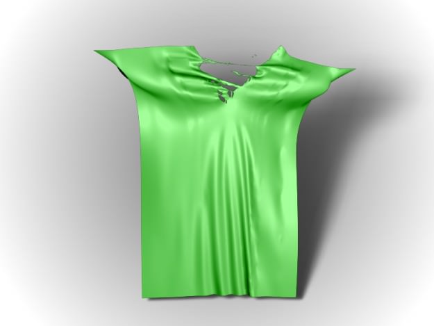 Torn Cloth 3D model_4