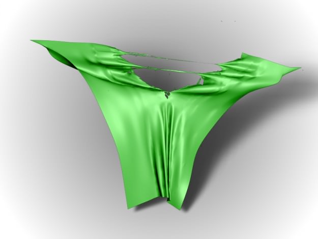 Torn Cloth 3D model_3
