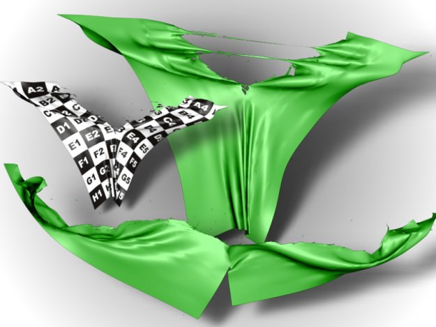 Torn Cloth 3D model_9